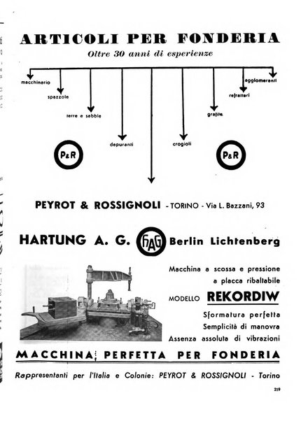 La fonderia rivista tecnica, industriale