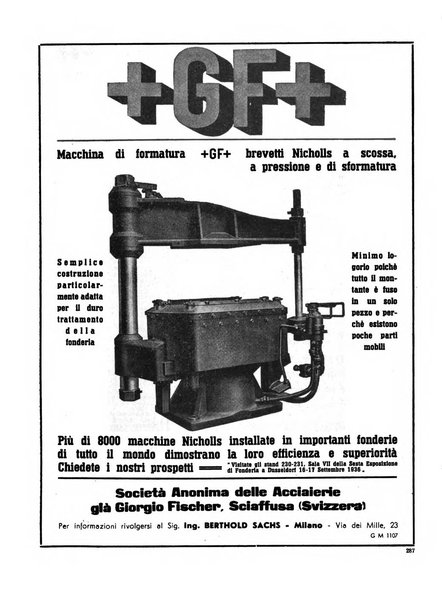 La fonderia rivista tecnica, industriale