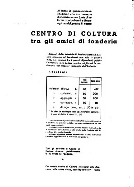 La fonderia rivista tecnica, industriale