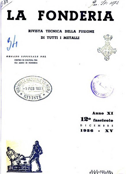 La fonderia rivista tecnica, industriale