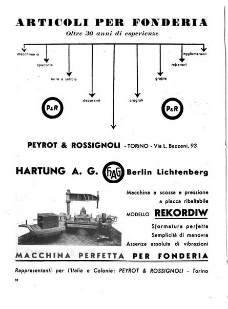 La fonderia rivista tecnica, industriale