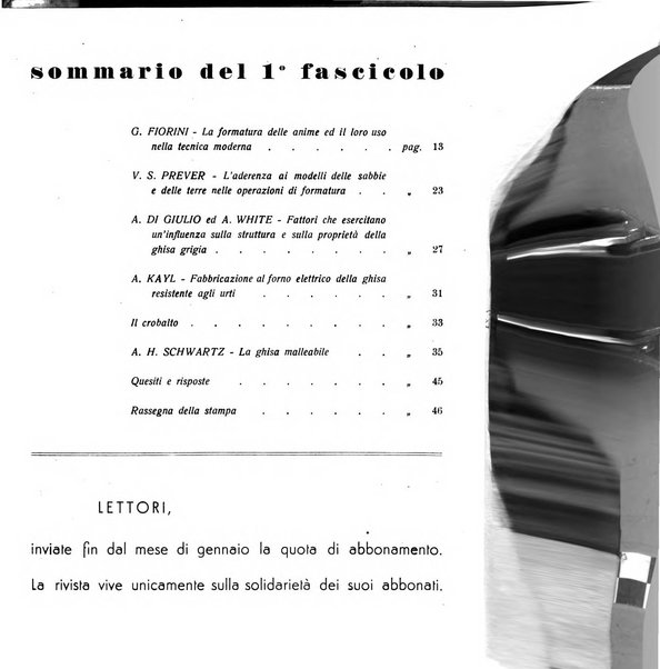 La fonderia rivista tecnica, industriale