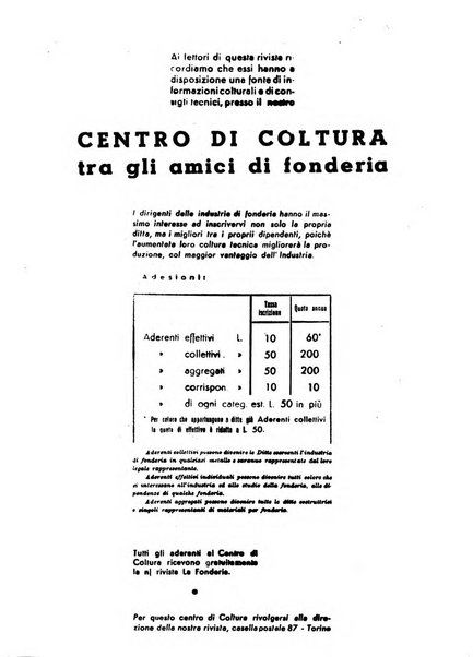 La fonderia rivista tecnica, industriale