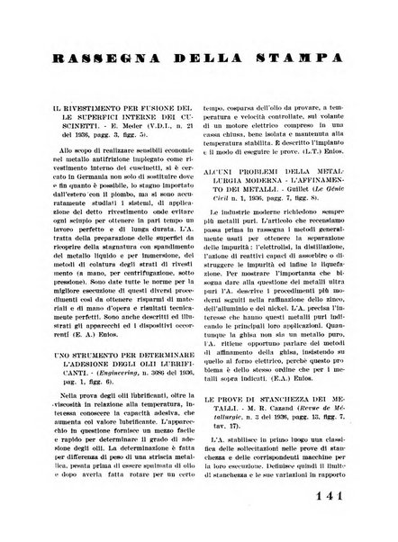 La fonderia rivista tecnica, industriale