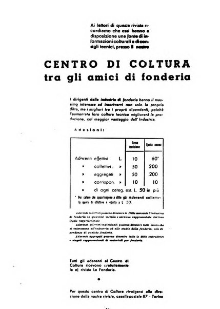 La fonderia rivista tecnica, industriale