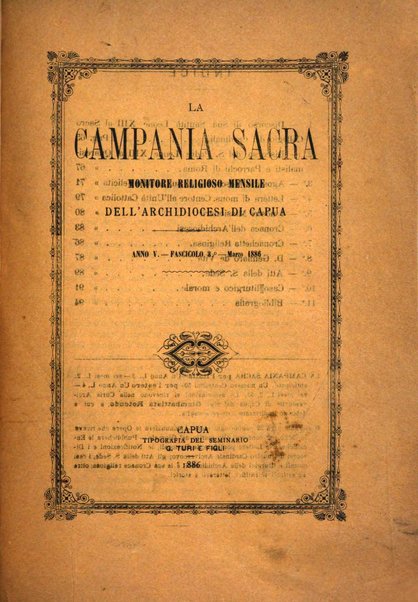 La Campania sacra monitore religioso mensile dell'Archidiocesi di Capua