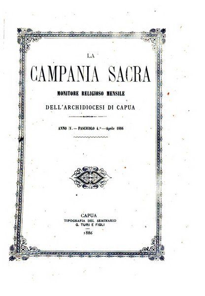 La Campania sacra monitore religioso mensile dell'Archidiocesi di Capua