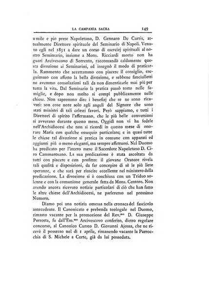 La Campania sacra monitore religioso mensile dell'Archidiocesi di Capua