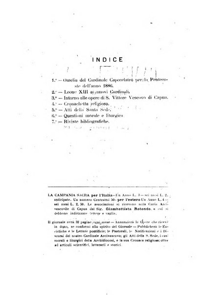 La Campania sacra monitore religioso mensile dell'Archidiocesi di Capua