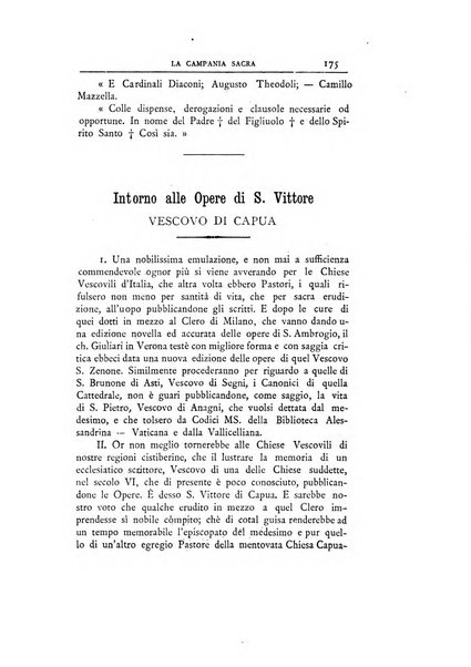 La Campania sacra monitore religioso mensile dell'Archidiocesi di Capua