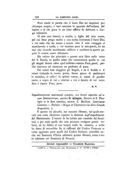 La Campania sacra monitore religioso mensile dell'Archidiocesi di Capua