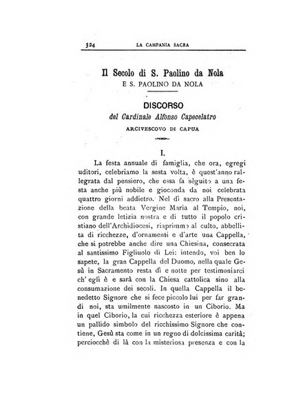 La Campania sacra monitore religioso mensile dell'Archidiocesi di Capua