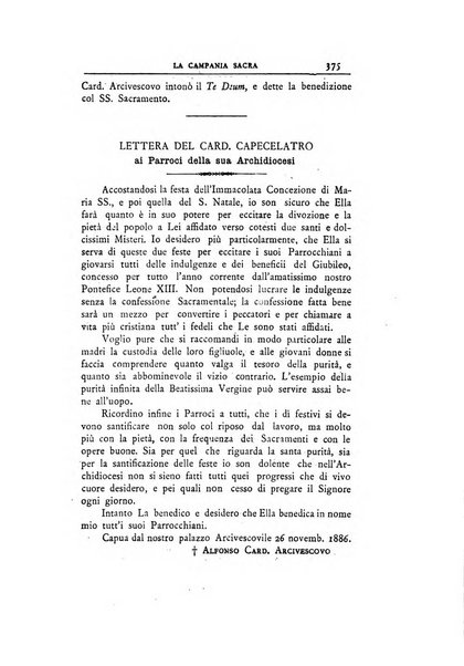 La Campania sacra monitore religioso mensile dell'Archidiocesi di Capua