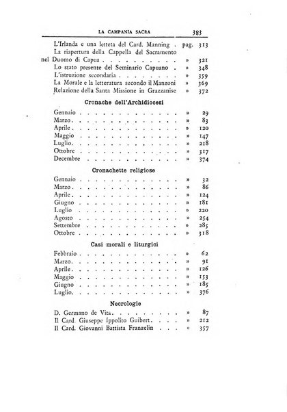 La Campania sacra monitore religioso mensile dell'Archidiocesi di Capua