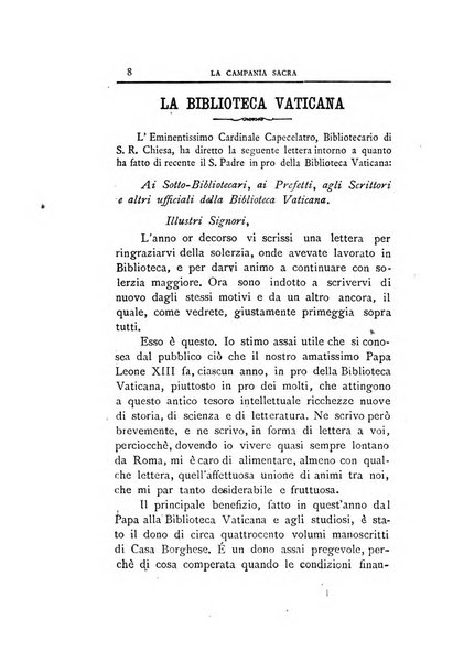 La Campania sacra monitore religioso mensile dell'Archidiocesi di Capua