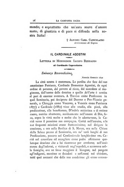 La Campania sacra monitore religioso mensile dell'Archidiocesi di Capua