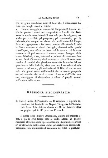 La Campania sacra monitore religioso mensile dell'Archidiocesi di Capua