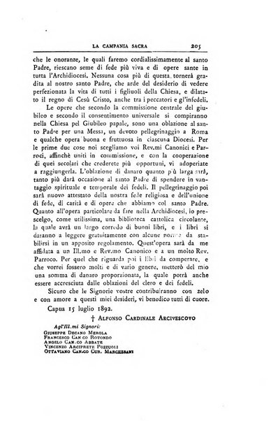 La Campania sacra monitore religioso mensile dell'Archidiocesi di Capua