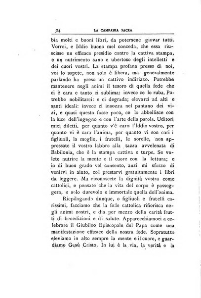 La Campania sacra monitore religioso mensile dell'Archidiocesi di Capua