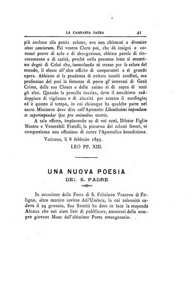 La Campania sacra monitore religioso mensile dell'Archidiocesi di Capua