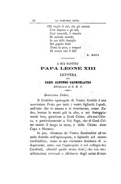 La Campania sacra monitore religioso mensile dell'Archidiocesi di Capua