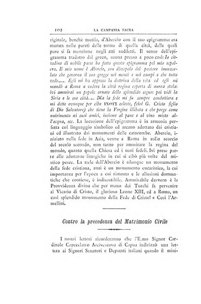 La Campania sacra monitore religioso mensile dell'Archidiocesi di Capua