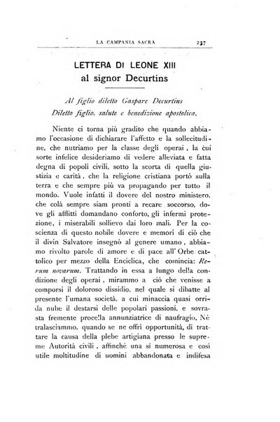 La Campania sacra monitore religioso mensile dell'Archidiocesi di Capua