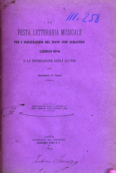 La Campania sacra monitore religioso mensile dell'Archidiocesi di Capua