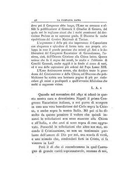 La Campania sacra monitore religioso mensile dell'Archidiocesi di Capua