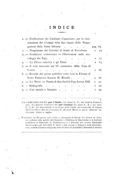 La Campania sacra monitore religioso mensile dell'Archidiocesi di Capua