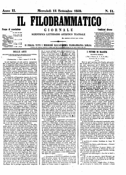 Il filodrammatico : giornale scientifico, letterario, artistico, teatrale : si pubblica tutti i mercoledi dall'Accademia filodrammatica romana