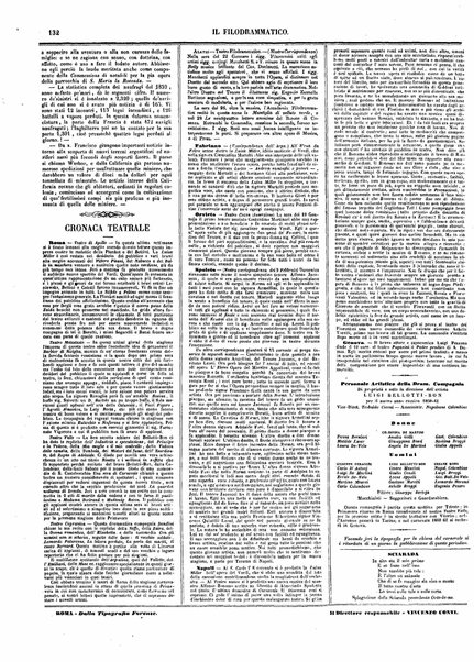 Il filodrammatico : giornale scientifico, letterario, artistico, teatrale : si pubblica tutti i mercoledi dall'Accademia filodrammatica romana