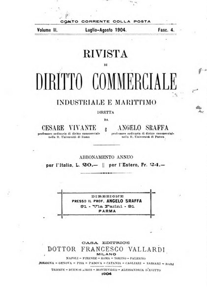 Rivista di diritto commerciale industriale e marittimo