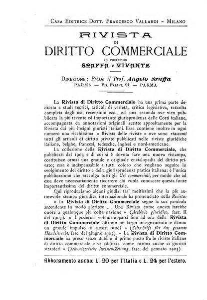 Rivista di diritto commerciale industriale e marittimo