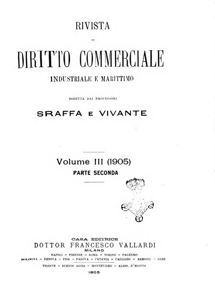 Rivista di diritto commerciale industriale e marittimo