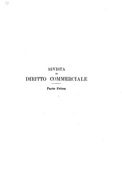 Rivista di diritto commerciale industriale e marittimo