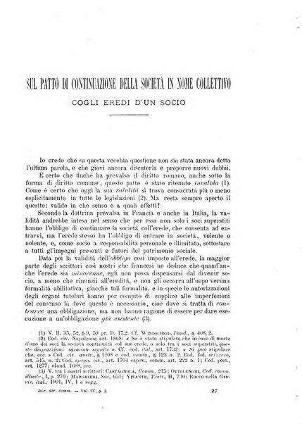 Rivista di diritto commerciale industriale e marittimo