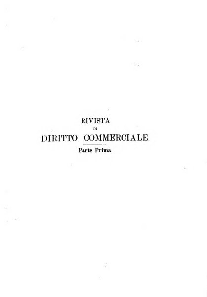 Rivista di diritto commerciale industriale e marittimo