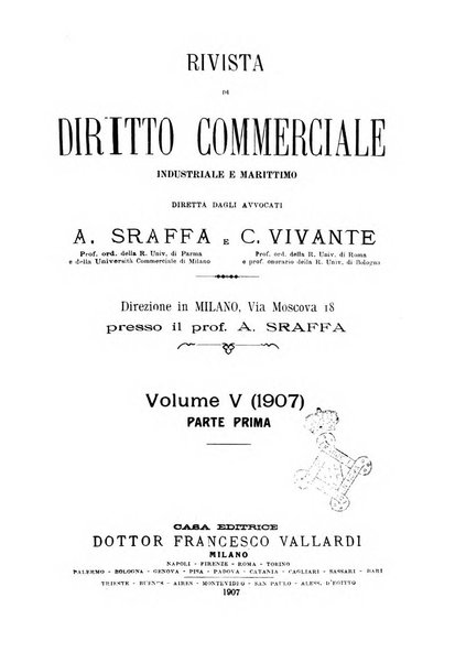 Rivista di diritto commerciale industriale e marittimo