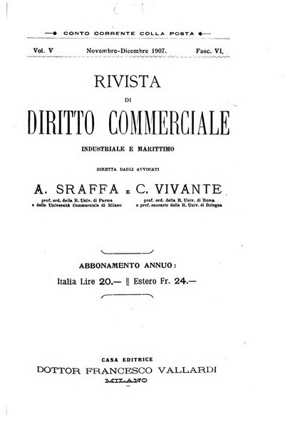 Rivista di diritto commerciale industriale e marittimo