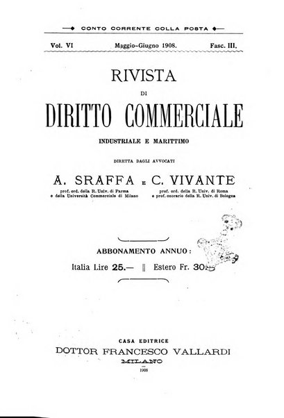 Rivista di diritto commerciale industriale e marittimo