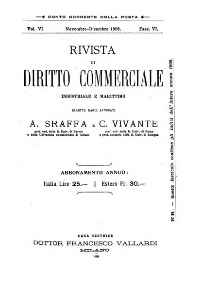 Rivista di diritto commerciale industriale e marittimo