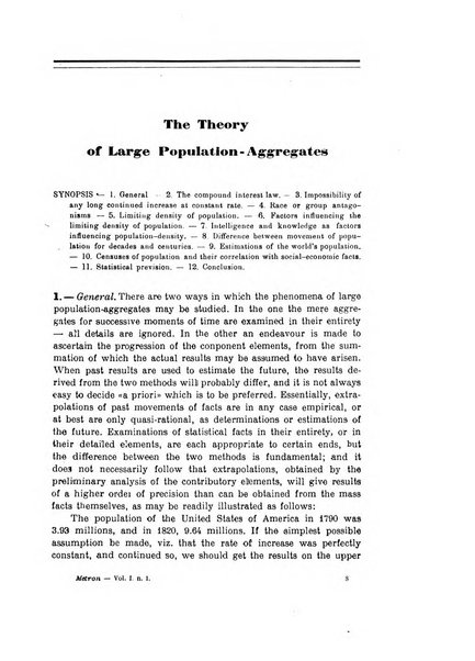 Metron rivista internazionale di statistica