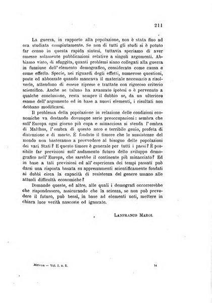 Metron rivista internazionale di statistica