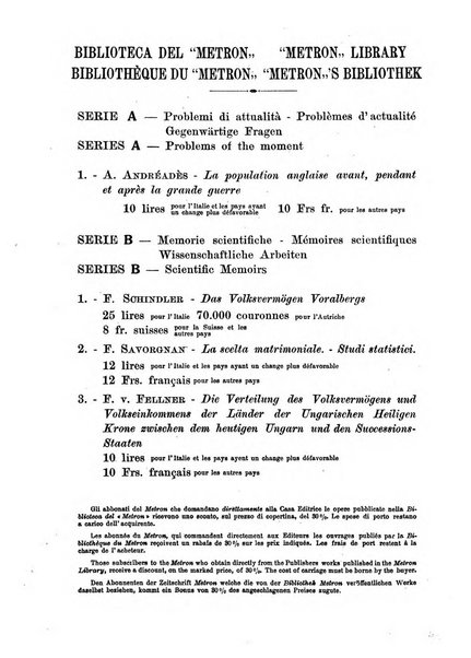 Metron rivista internazionale di statistica