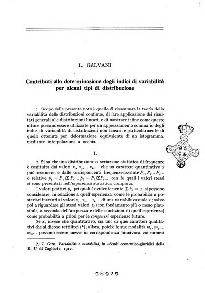 Metron rivista internazionale di statistica