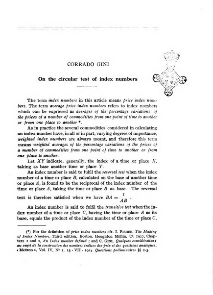 Metron rivista internazionale di statistica