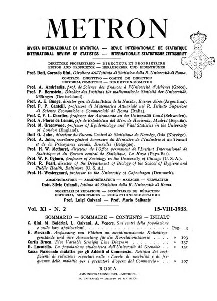 Metron rivista internazionale di statistica