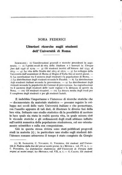 Metron rivista internazionale di statistica