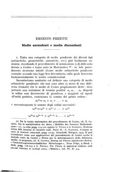 Metron rivista internazionale di statistica